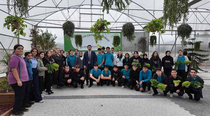EKAL öğrencileri, Bahçem Çayırova’da hasat yaptı