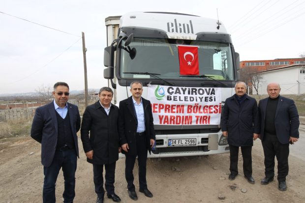 Başkanlar yardım tırını Elazığ’da karşıladı