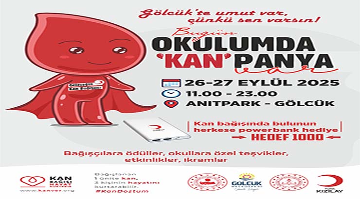 GÖLCÜK’TE FESTİVAL HAVASINDA BAĞIŞ KAMPANYASI