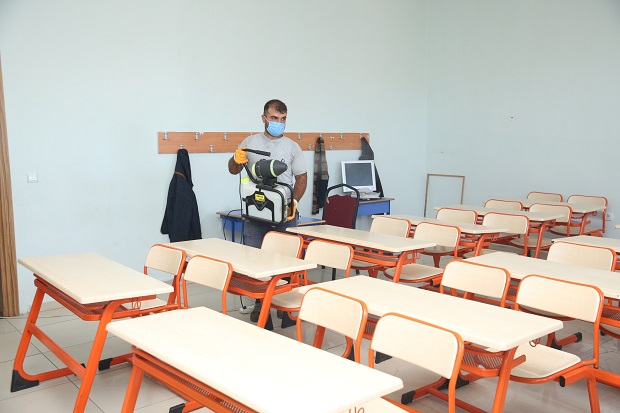 Virüse karşı dezenfekte ediliyor