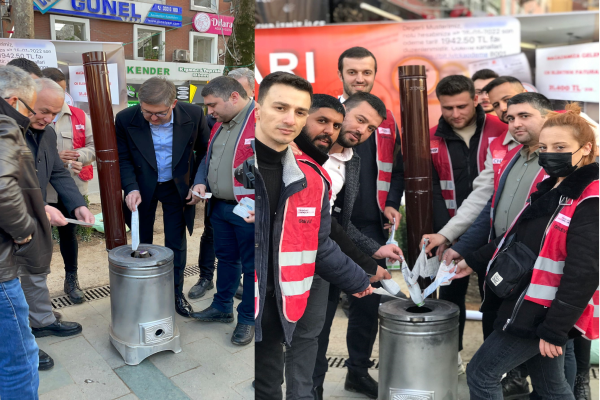 Zamlı faturaları sobada yaktılar