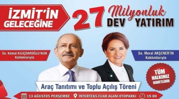 İzmit’te  yatırım yağmuru başlıyor!