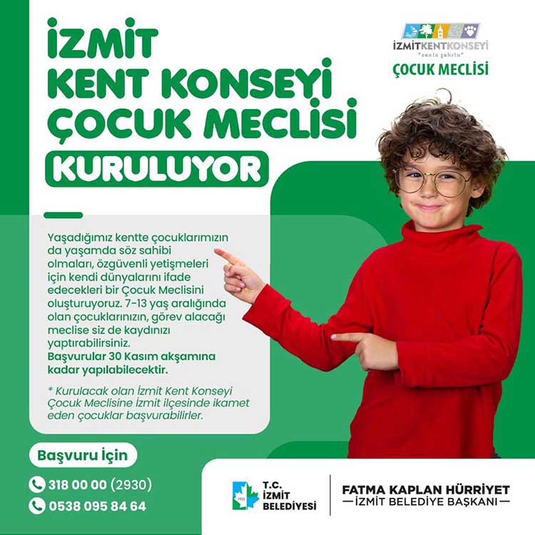 İZMİT KENT KONSEYİ ÇOCUK MECLİSİ KURULUYOR