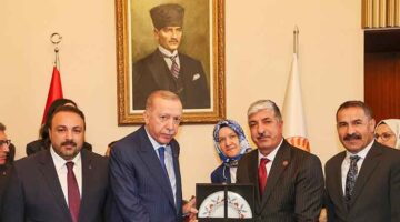 Cumhurbaşkanı Erdoğan’a, Başkan Ömeroğlu’ndan ziyaret