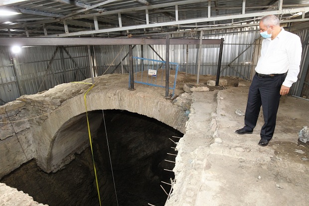 Tarihi Su Sarnıcındaki restorasyon devam ediyor