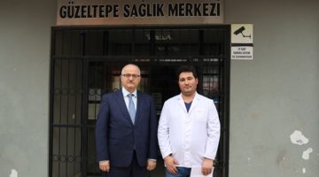 Güzeltepe’de görevli aile hekimi Uz.Dr.Bilal Kemik’e  destek ziyareti