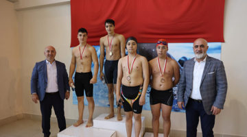Darıcalı yüzücüler madalya için yarıştı