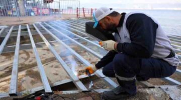 Değirmendere sahiline yeni yaya geçiş köprüsü