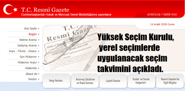 Takvim Açıklandı!