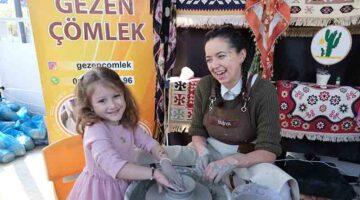 “Gezen Çömlek Atölyesi” çocukların ilgi odağı oldu