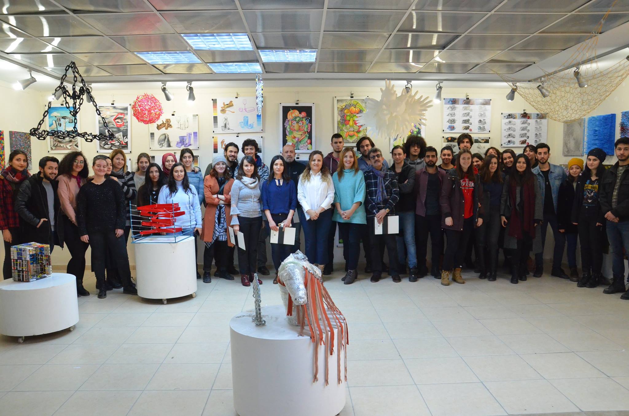 Güzel Sanatlar Fakültesi’nde Temel Sanat Eğitimi Güz Dönemi Sergisi Açıldı