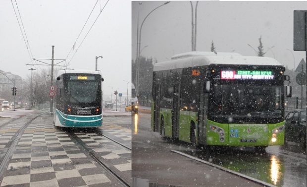 Otobüs ve tramvay kış tarifesine geçti