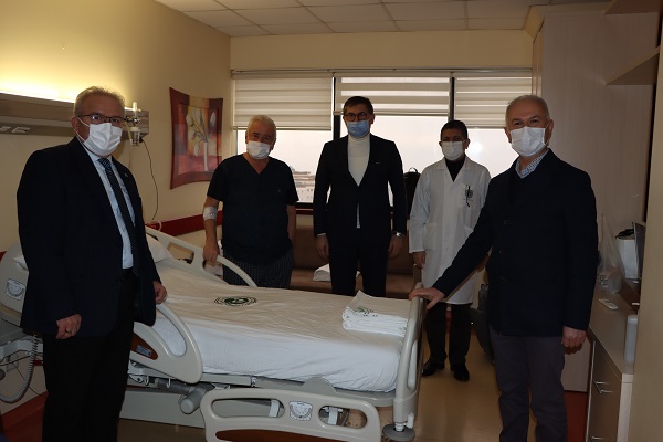 Sefa Sirmen’e geçmiş olsun ziyareti