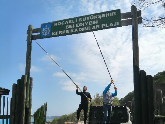 Plajlarda temizlik ve bakım çalışmaları
