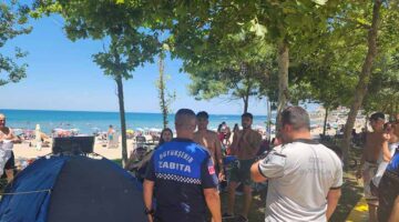 Kandıra sahillerinde çadır denetimi