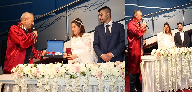 Sevgililer Günü’nde Gebzeli çiftlerin nikahlarını kıydılar