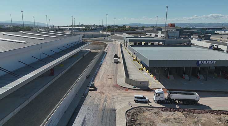Railport’un çevre yolları asfaltlanıyor