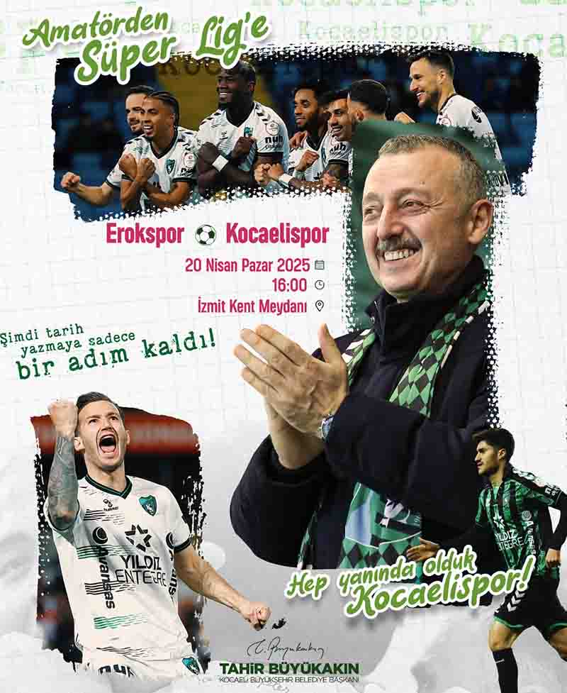 Şampiyonluk aşkına İzmit Kent Meydanı’na