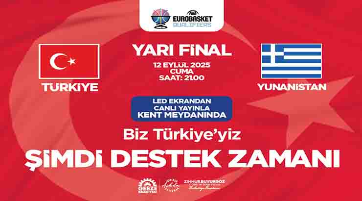 Bu akşam Kent Meydanı’nda 21.00’de LED ekranda canlı yayınlayacağımız, EuroBasket yarı final Türkiye – Yunanistan maçına tüm basın mensupları davetlidir.  İyi çalışmalar.