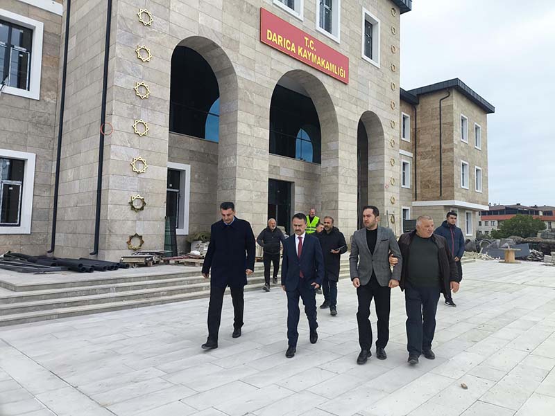 Vali Aktaş, Darıca Hükümet Konağı ve Darıca Belediye Binası İnşaatlarında İncelemelerde  Bulundu
