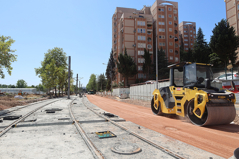 Alikahya Stadyum Tramvay Hattı’nda yoğun mesai