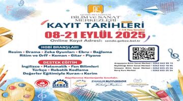 Gebze Belediyesi Bilim ve Sanat Merkezi Kayıtları Başladı