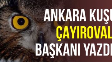 “Ankara Kuşu” Çayırova’lı Başkanı Yazdı!