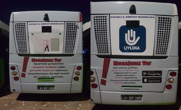 6 otobüste ‘Mesajımız Var’
