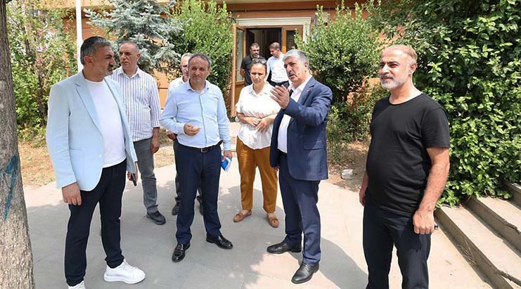 Başkan Ömeroğlu Yeni Kurulacak Afet Koordinasyon Merkezini İnceledi.