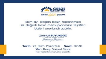 Ekim ayı olağan basın toplantımıza siz değerli basın mensuplarımızın teşrifleri bizleri onurlandıracaktır.