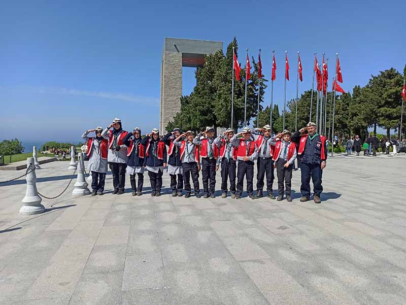 Gebze İLKÇEV Spor Kulübü İzcileri, Çanakkale Milli Bilinç Kampında dedelerinin izinde yürüdü.