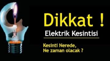 Dikkat Elektrikler Kesilecek! Çayırova ve Gebze…