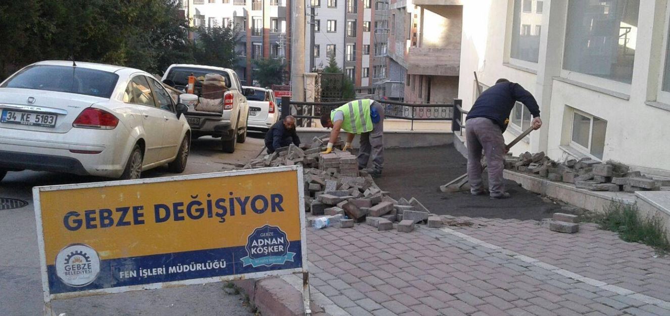 Gebze Fen işlerinde çalışmalar tam gaz