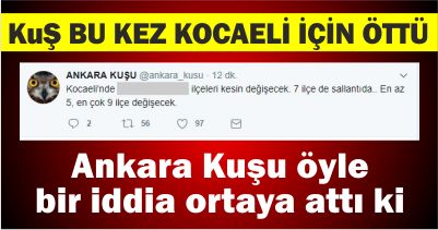 Ankara Kuşu Kocaeli için öttü!