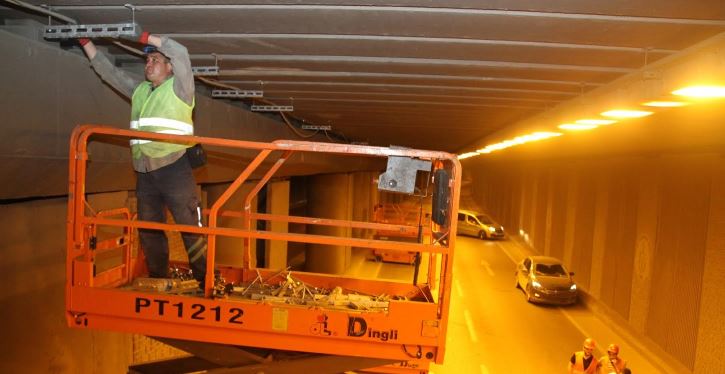 Seka Tüneli’ne özel aydınlatma sistemi