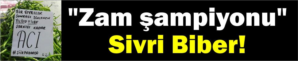 “Zam şampiyonu” sivri biber