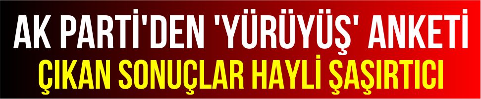 AK Parti’den ‘yürüyüş’ anketi