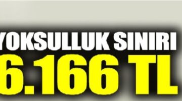 Yoksulluk sınırı 6.166,81 Tl